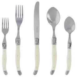 20 Piece Laguiole Faux Ivory Flatware Set
