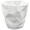Modway Lava Plastic Trash Can In White