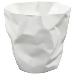 Modway Lava Plastic Trash Can In White