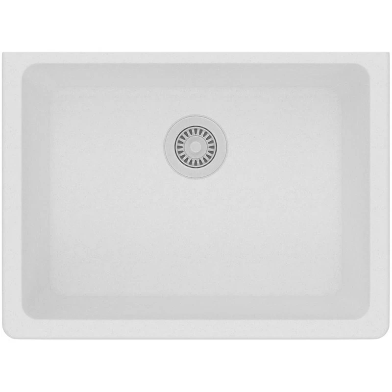Elkay Quartz Classic Single Bowl Undermount Sink, White - Image 3