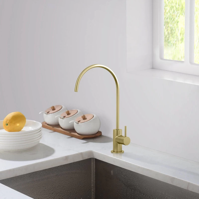 Circular Water Filtration Faucet, Brushed Gold - Image 3