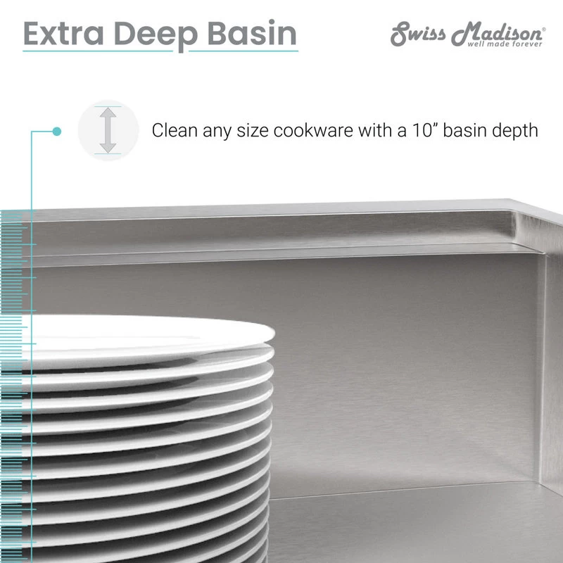 Rivage 22 X 19 Single Basin Undermount Kitchen Workstation Sink - Image 14