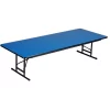 Correll 17-27" Adjustable Height Heavy Duty Blow-Molded Folding Table In Blue