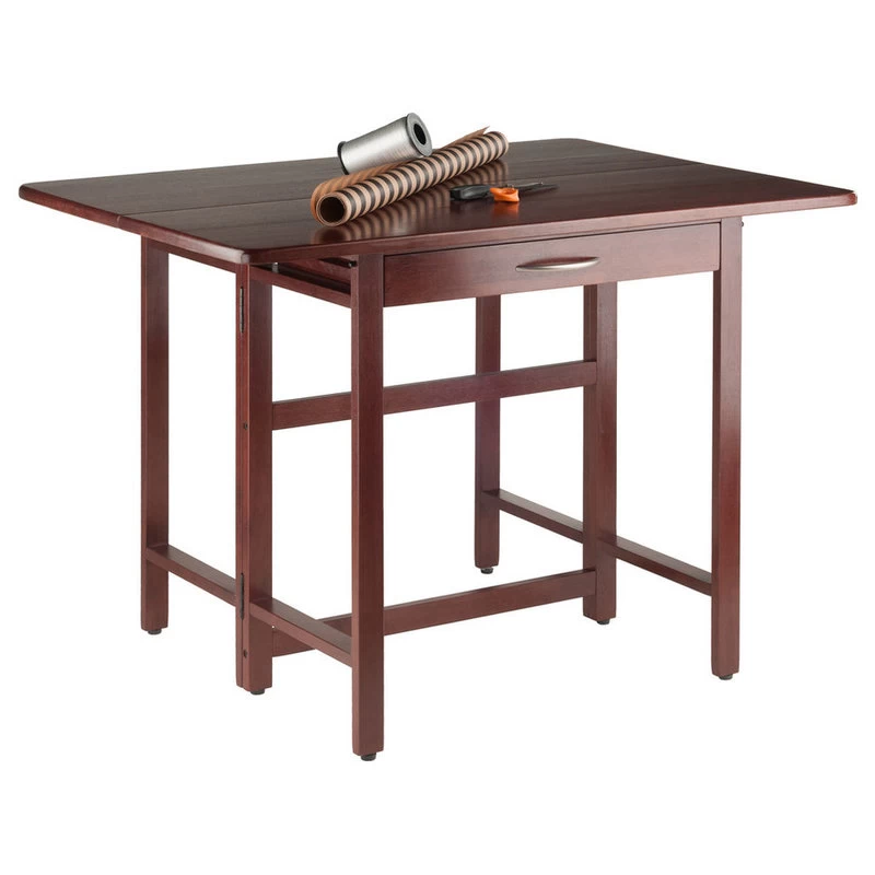 Winsome Taylor Drop Leaf Dining Table In Walnut Finish - Image 4