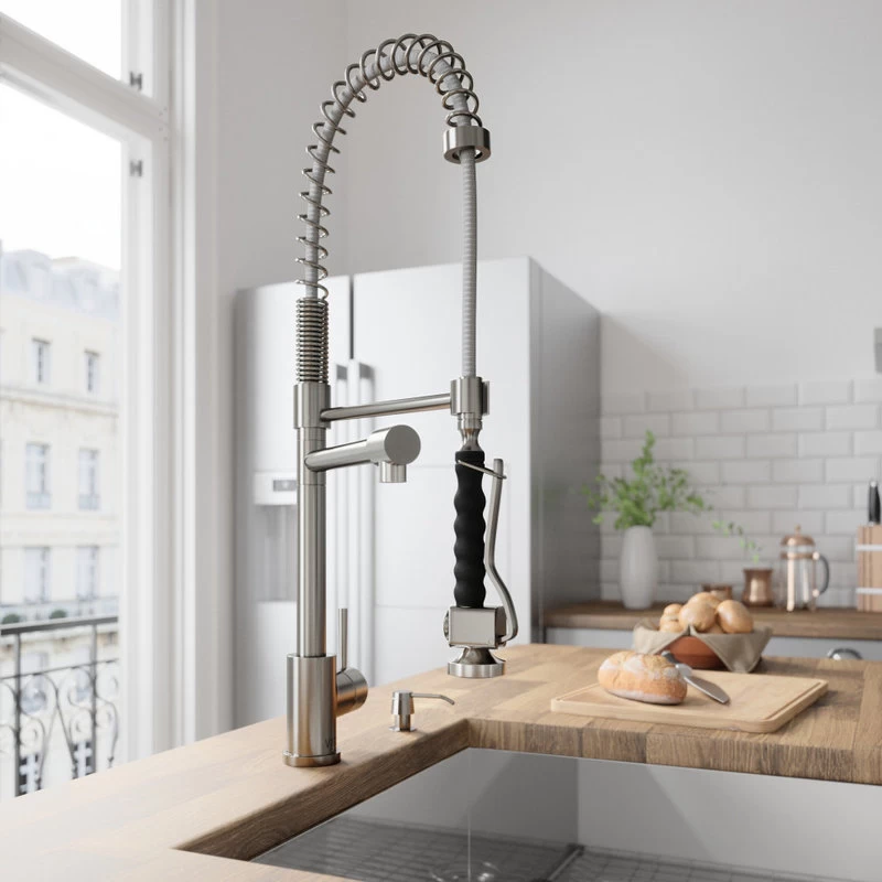VIGO Zurich Pull-Down Kitchen Faucet, Stainless Steel - Image 3
