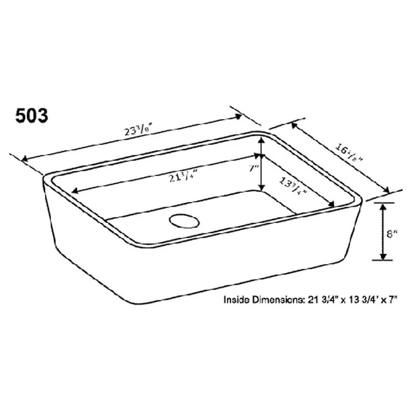 ALFI Brand AB503-W Fireclay 23'' Single Farmhouse Kitchen Sink In White - Image 2