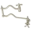 Kingston Brass KS2108AX Heritage Wall Mount Pot Filler, Brushed Nickel