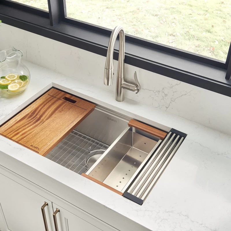 Ruvati RVH8300 Undermount 16 Gauge 32" Kitchen Sink Single Bowl - Image 6