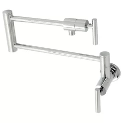 Kingston Brass KS4101CML Manhattan Wall Mount Pot Filler, Polished Chrome