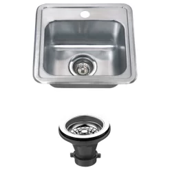 Wells Sinkware Topmount Bar Sink Pack, Stainless Steel, Sink Package