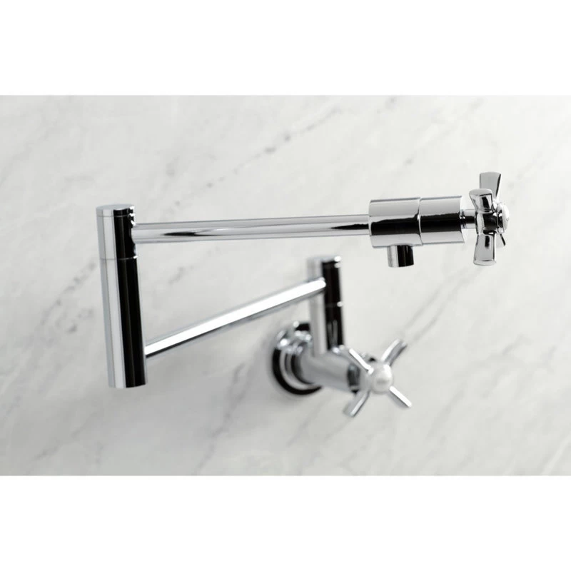 Kingston Brass KS4101ZX Millennium Wall Mount Pot Filler, Polished Chrome - Image 3