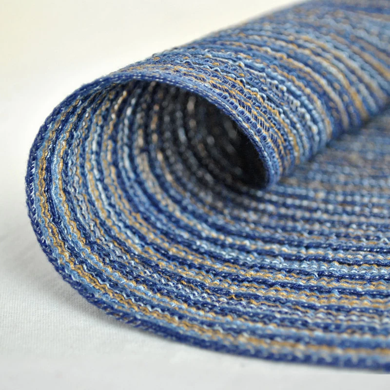 Variegated Blue Round Pp Woven Placemat Set/6 - Image 4