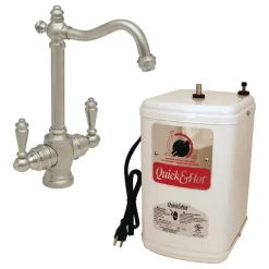 Victorian 9" Hot And Cold Water Dispenser And Tank, Satin Nickel