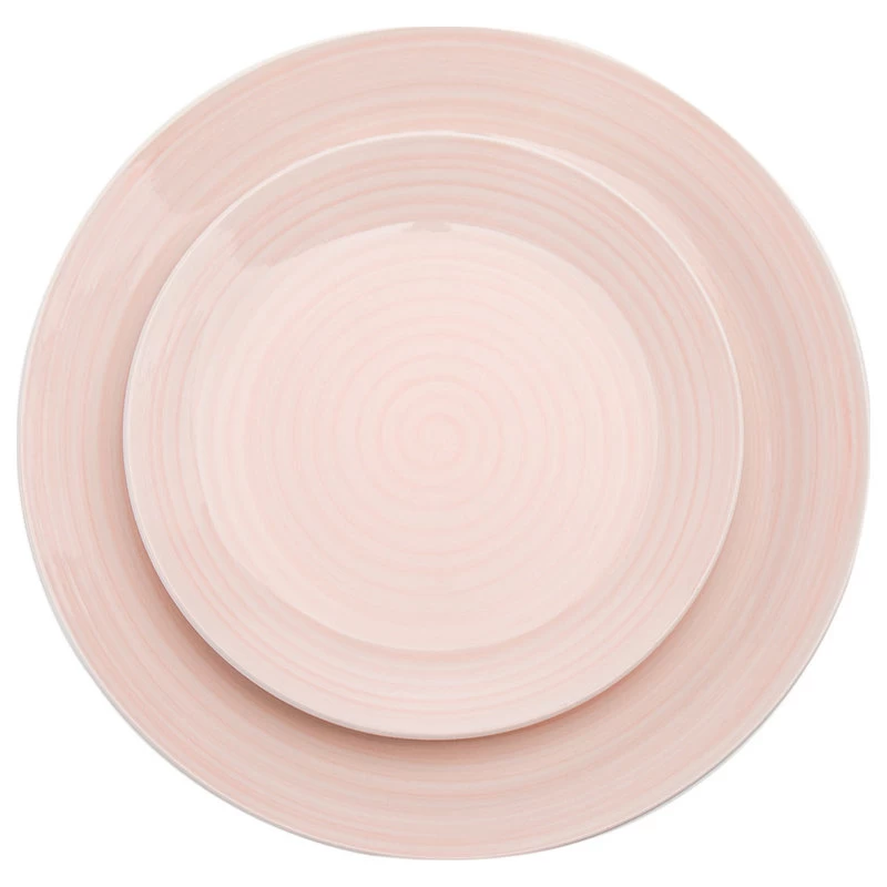 Ripple 12 Piece Dinnerware Set, Service For 4, Pink - Image 3