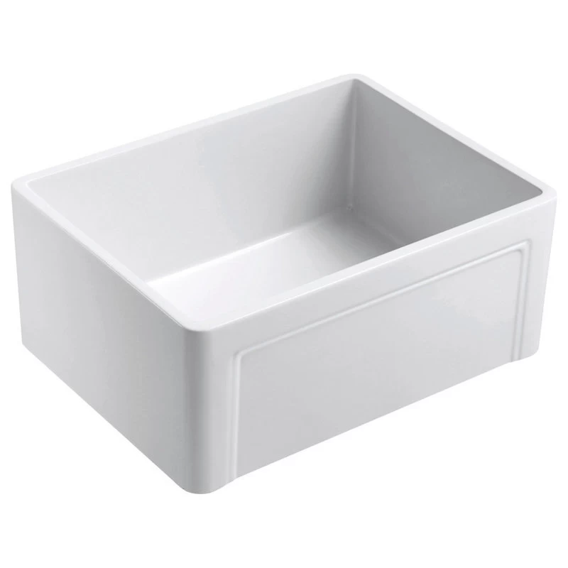 Olde London Reversible Farmhouse Single Bowl Kitchen Sink, Grid, Strainer, 27" - Image 2