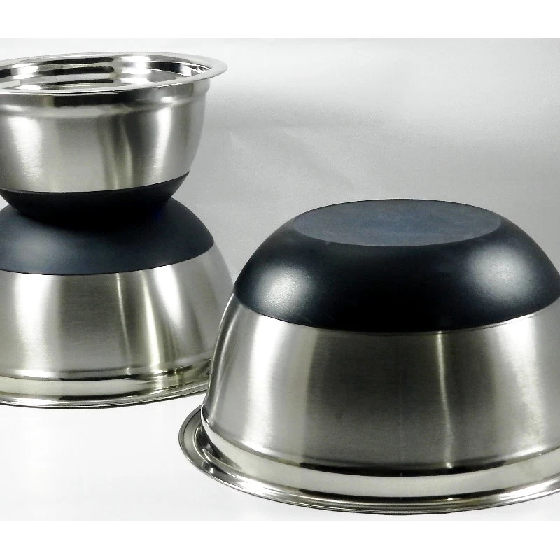 3-Piece Stainless Steel Anti-Skid Mixing Bowl Set - Image 2