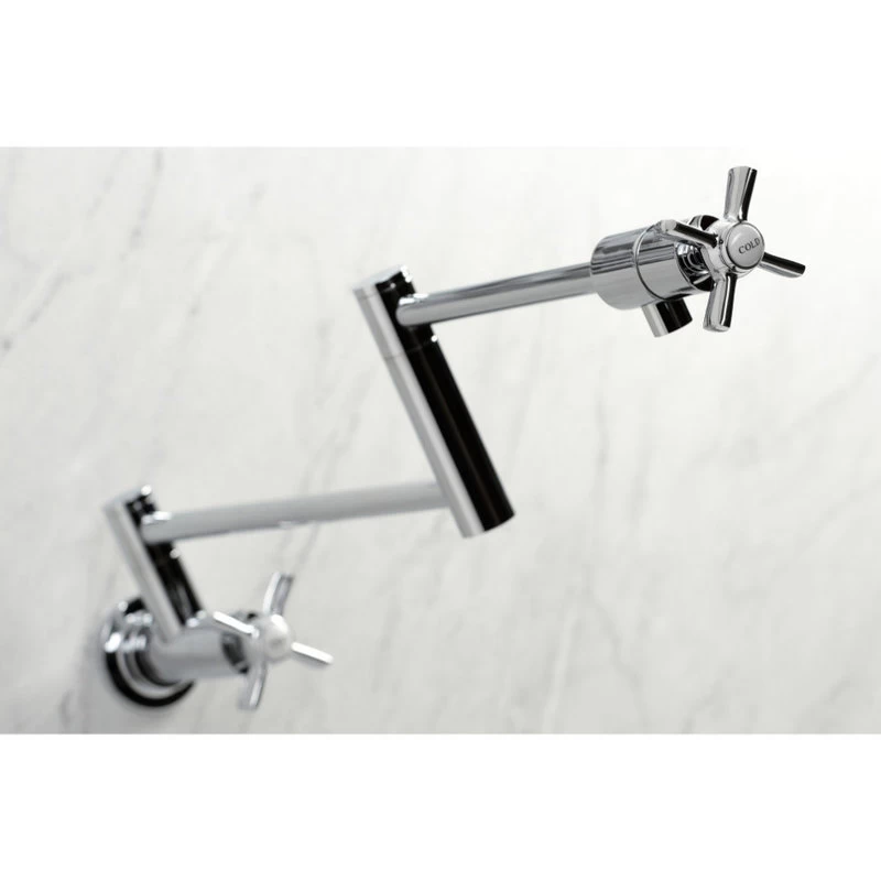Kingston Brass KS4101ZX Millennium Wall Mount Pot Filler, Polished Chrome - Image 2