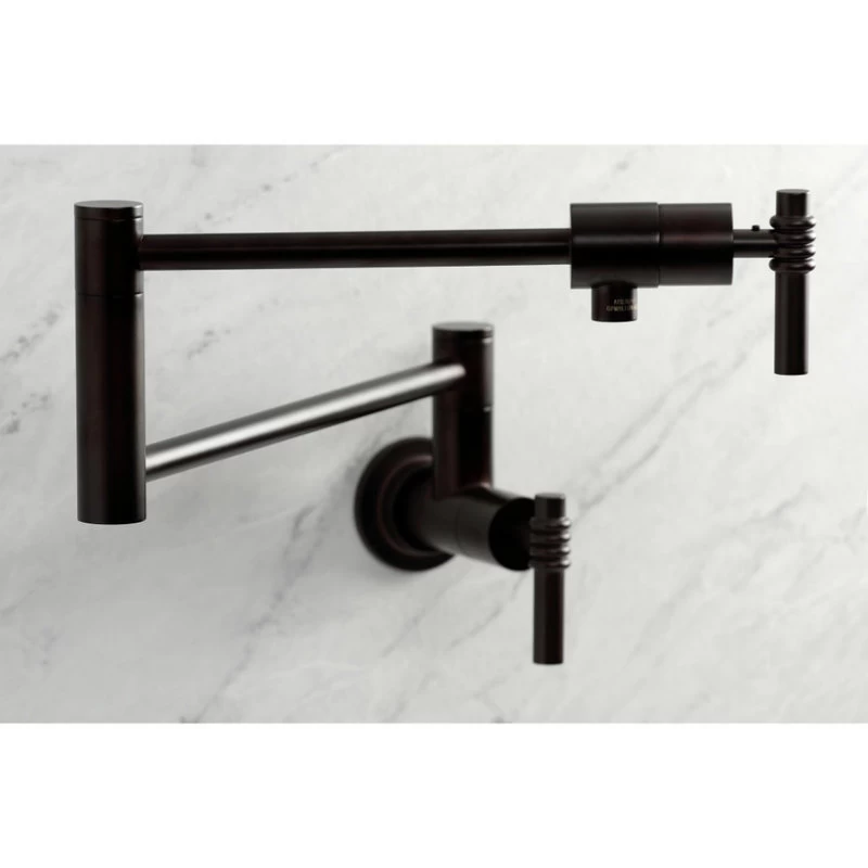Kingston Brass KS4105ML Milano Wall Mount Pot Filler, Oil Rubbed Bronze - Image 3