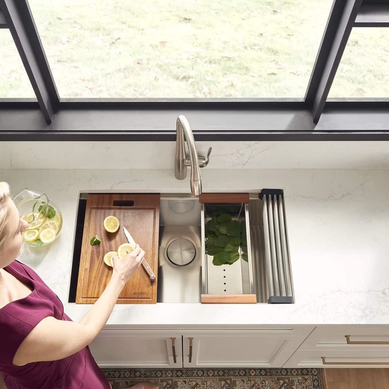 Ruvati RVH8300 Undermount 16 Gauge 32" Kitchen Sink Single Bowl - Image 7