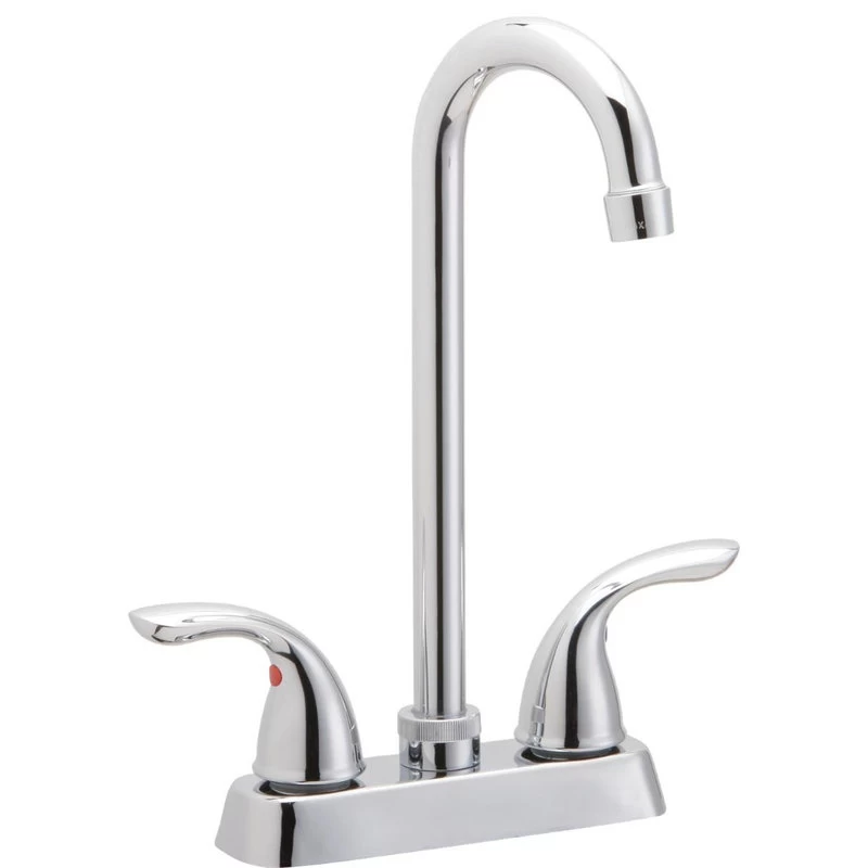 Elkay Everyday Bar Deck Mount Faucet And Lever Handles, Chrome