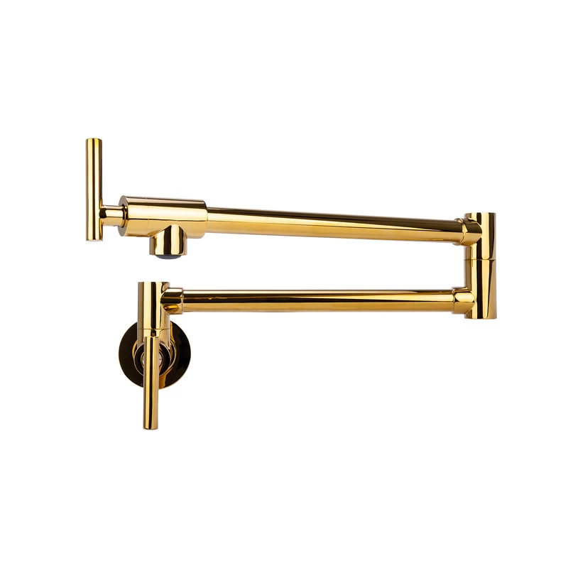 Brienza Contemporary Pot Filler Kitchen Faucet In Gold - Image 2