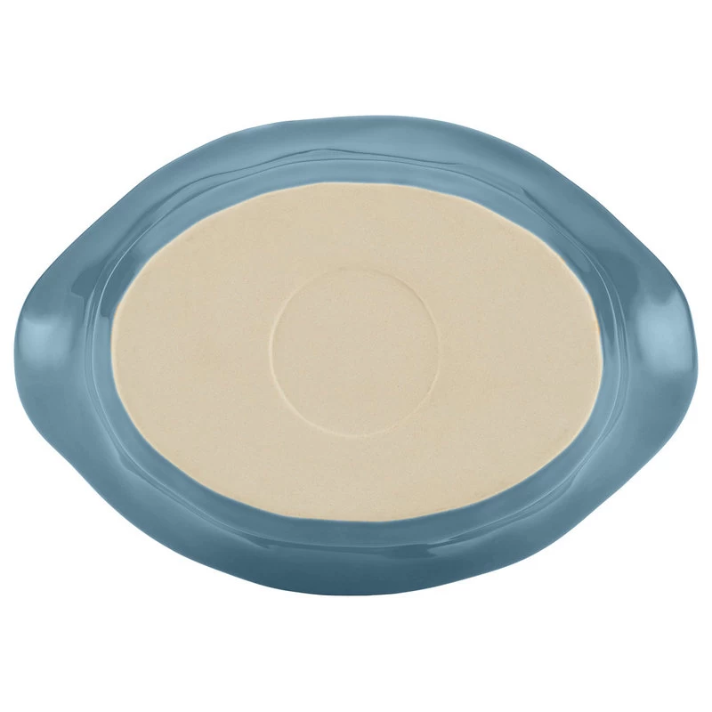 Cucina Stoneware 2-Quart Oval Baker, Agave Blue - Image 3