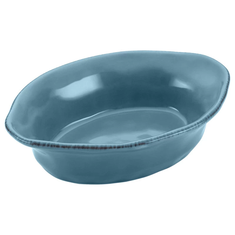 Cucina Stoneware 2-Quart Oval Baker, Agave Blue - Image 4