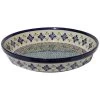 Polish Pottery Dish Pie Plate, Pattern Number: DU60