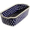 Polish Pottery Loaf Baker With Handles, Pattern Number: 42