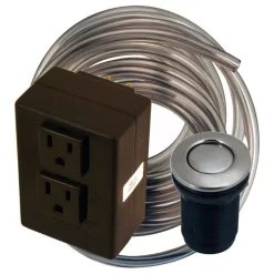 Disposal Air Switch And Dual Outlet Control Box, Satin Nickel