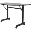 Correll 24"W X 48"D Econline Flip Top Tables In Gray Granite