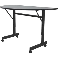 Correll 24"W X 48"D Econline Flip Top Tables In Gray Granite