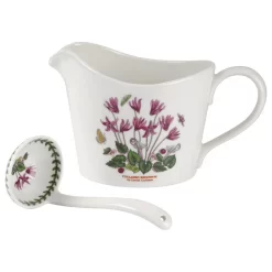 Portmeirion Botanic Garden Sauce Jug & Ladle (Cyclamen)