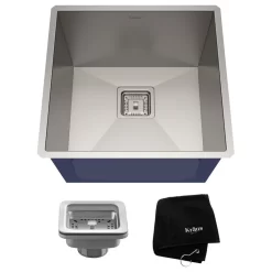 Pax Zero-Radius 18 1/2" Undermount Stainless Steel 1-Bowl 16 Gauge Kitchen Sink