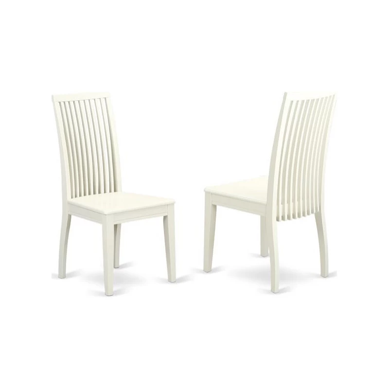 East West Furniture Capri 6-piece Wood Kitchen Table Set In Linen White - Image 4