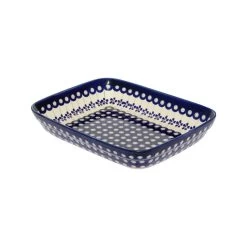 Polish Pottery Baking Dish 8"x10", Pattern Number: 166a