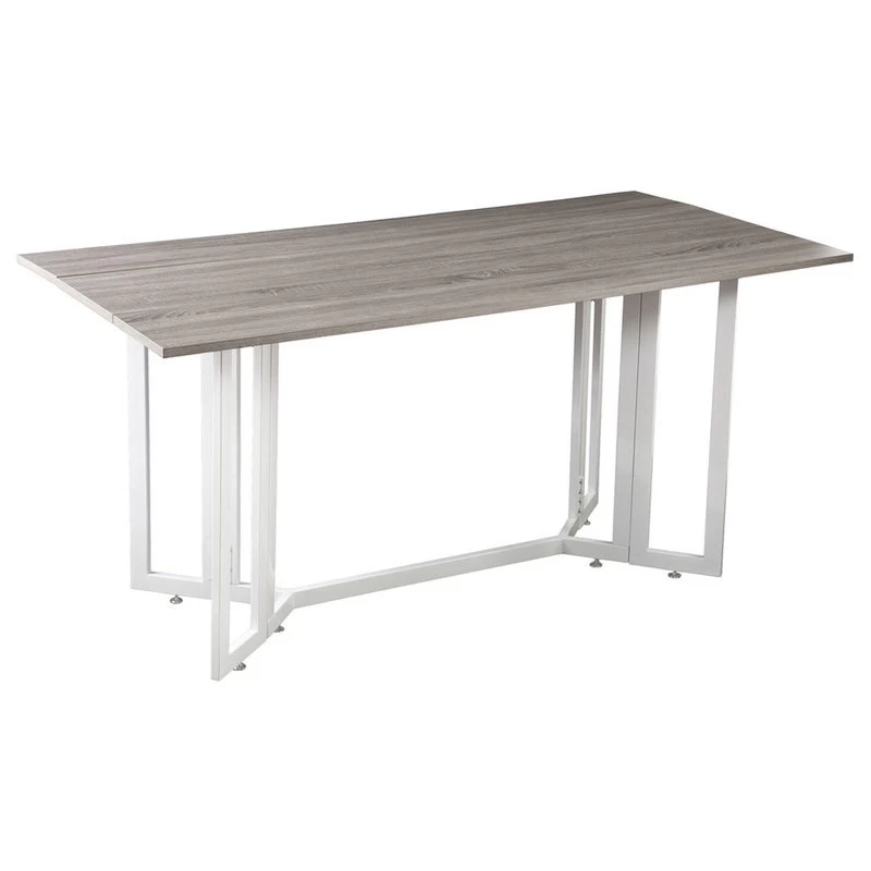 Holly & Martin Driness Drop Leaf Table, White And Weathered Gray - Image 5