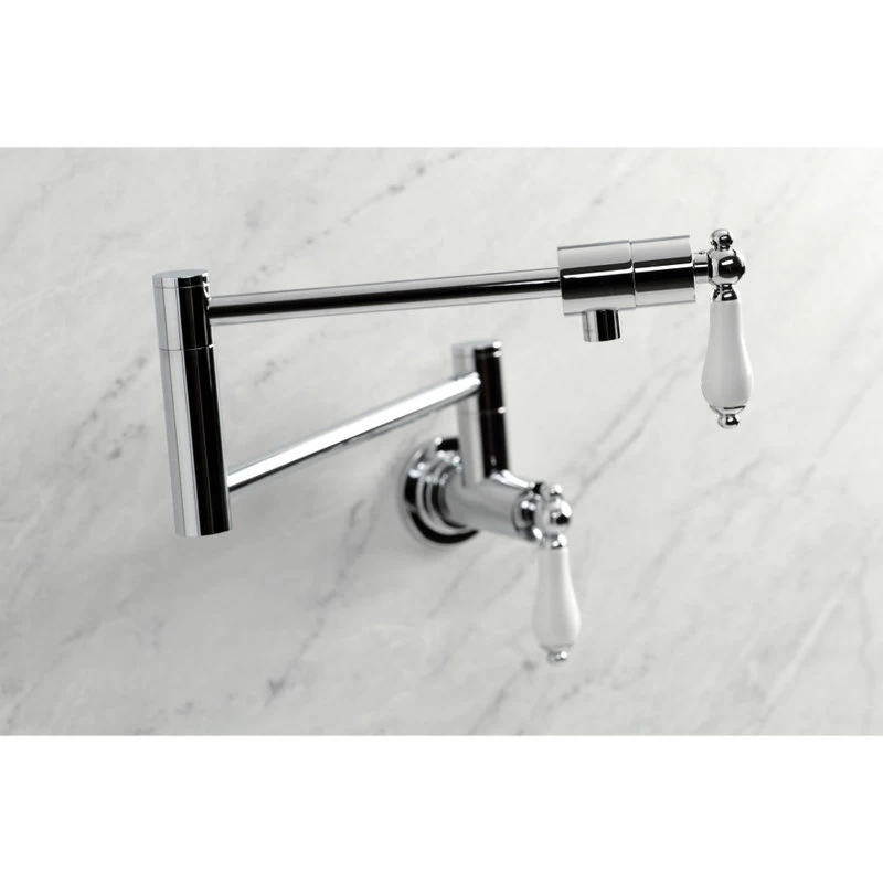 Kingston Brass KS4101PL Metropolitan Wall Mount Pot Filler, Polished Chrome - Image 3