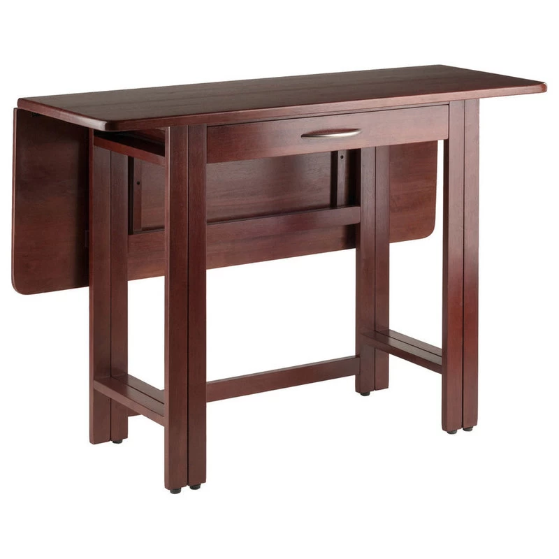 Winsome Taylor Drop Leaf Dining Table In Walnut Finish