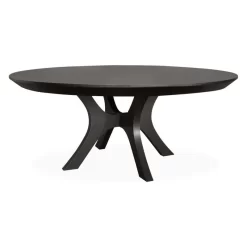 The Ansel Dining Table, 72", Ebony, Transitional, Round