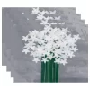 Paperwhites, Floral Print Placemat, Gray (Set Of 4), 18 X 14"