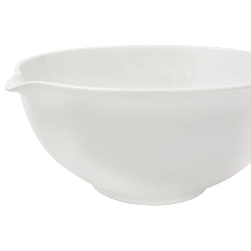 Antique White Vintage Reproduction Stoneware Batter Bowl - Image 4