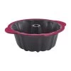 Trudeau Pro Pink And Gray Structure Silicone 10 Cup Fluted Cake Pan