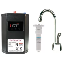Develosah 9" Instant Hot And Cold Water Dispenser DigiHot Digital Tank, Polished Nickel