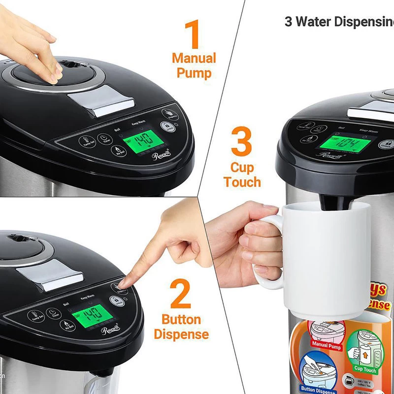 Everglade Home 5L Backlight Hot Water Boiler Pot With 5 Keep-Warm Temperatures - Image 3