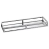 "Narrow" 18" Long Aluminium Mirrored Serving Tray, Rectangular Shaped