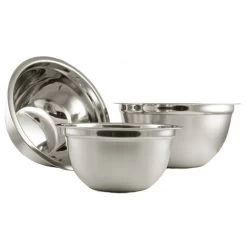 Home Deep Professional Heavy Duty Stainless Steel Mixing Bowls, Set Of 3