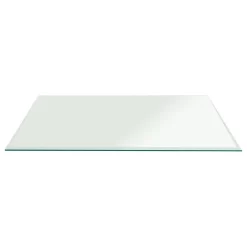 Rectangle Glass:24x48 Inch 1/2 Thick Beveled Tempered Radius Corners