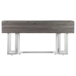 Holly & Martin Driness Drop Leaf Table, White And Weathered Gray