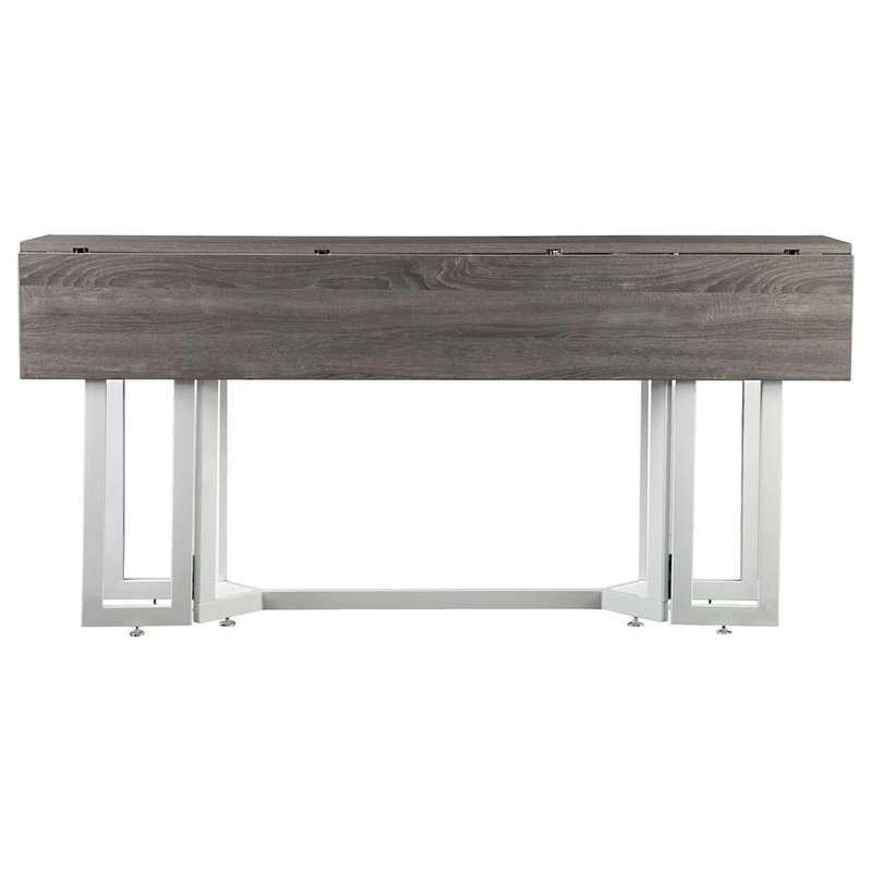 Holly & Martin Driness Drop Leaf Table, White And Weathered Gray